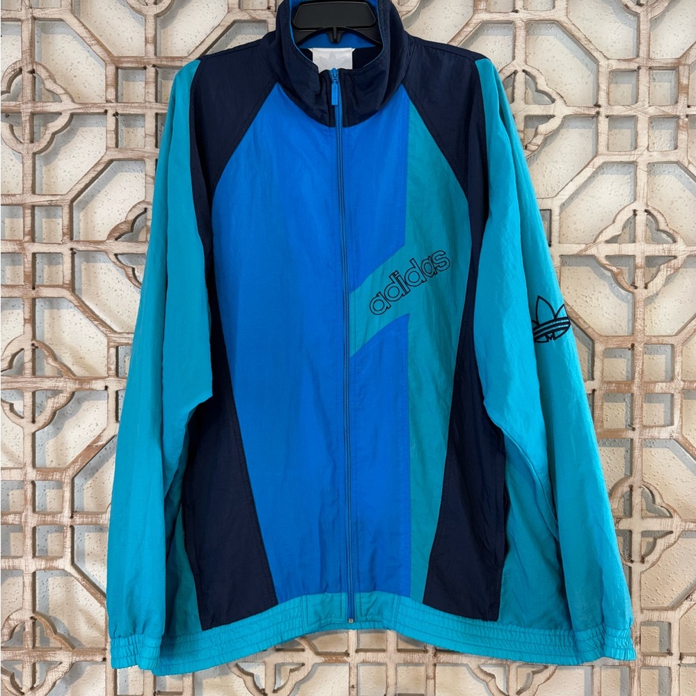 Vintage Adidas Trefoil Windbreaker Jacket 80s/90s Retro Colorblock